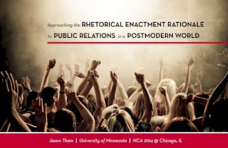 Approaching the Rhetorical Enactment Rationale to Public Relations in a Postmodern World: A Hybrid Theory Manifesto