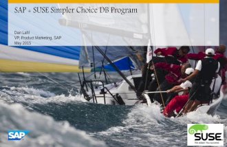 SAP and SUSE Simpler Choice Database Program