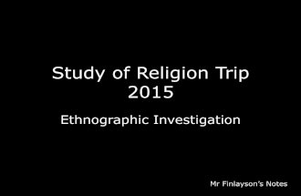 World Religions Ethnographic Investigation - 2015