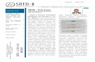 SRTD-II Newsletter - January 2015