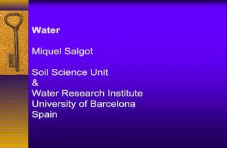 Water by Dr. Miquel Salgot