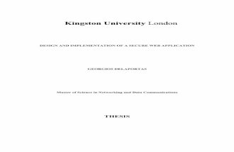 Kingston University Thesis - Design and Implementation of a Secure Web Application