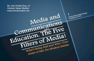 Honest Values Media and Communications Education: The Five Filters of the Media