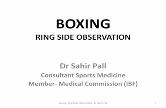 Boxing ring side observation- Dr Sahir Pall