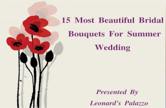 15 Most Beautiful Bridal Bouqute For Summer Wedding