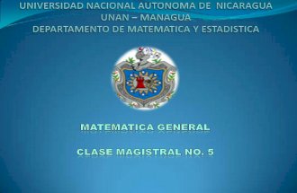 Matemática general  - 5ta magistral 2013