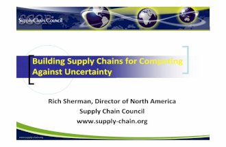 Richard J. Sherman from Emeritus Supply Chain Council; Chairman’s Day Two Kick-Off