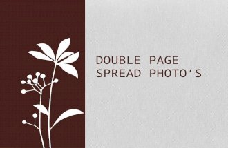 Double page spread photo’s (Potential and Final)