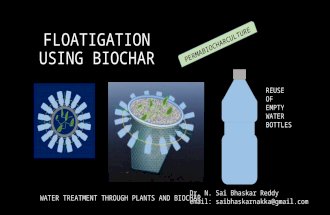 Floatigation with biochar & plastic bottles design