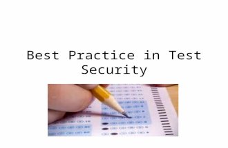 Best practice in test security