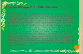 African Mango Diet Pill Risultati