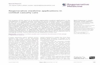 Regenerative Medicine applications in Combat Casualty Care