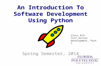 An Introduction To Software Development - Test Driven Development, Part 1
