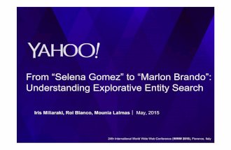 From “Selena Gomez” to “Marlon Brando”: Understanding Explorative Entity Search
