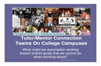 Forming a Tutor/Mentor Connection on a College Campus