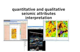 Quantitative and qualitative seismic attributes interpretation
