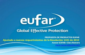 Requisitos para cumplir la Resolucion 1441 EUFAR en odontologia. Bioseguridad Eufar