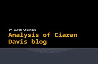 Analysis of ciaran davis blog