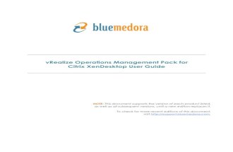 vRealize Operations (vROps) Management Pack for Citrix XenDesktop User Guide