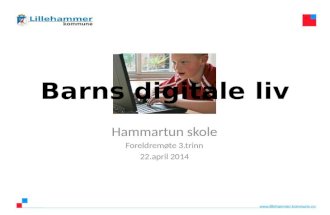 Trygg nettbruk foreldremøte Hammartun skole 3.trinn april 2014