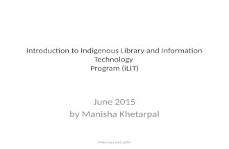iLIT Program Development inviting library profession to review on May 30, 2015