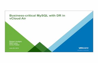 Business-critical MySQL with DR in vCloud Air
