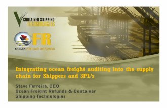 Steve Ferreira, Ocean Freight Refunds on 'Economic Stimulus & Cost Avoidance for 3PLs & Shippers'