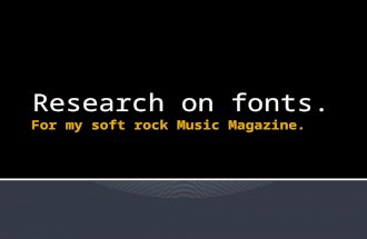 Research on fonts