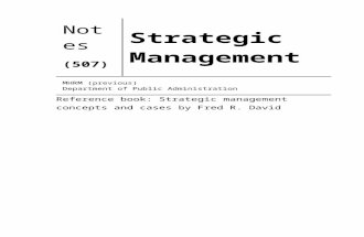 Strategic management notes