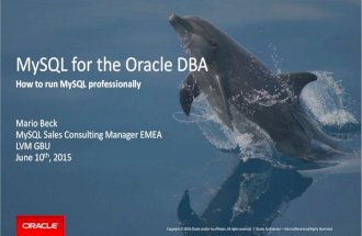 MySQL for Oracle DBAs