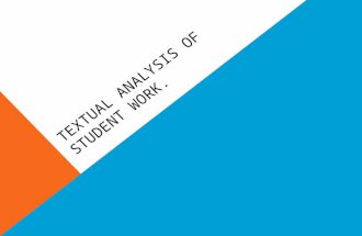 Textual analysis of student work