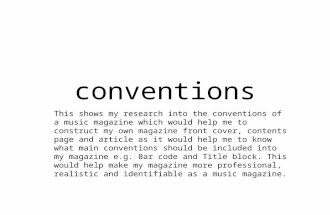 Conventions of a music magazine