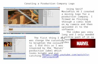 Editing of production company video logo
