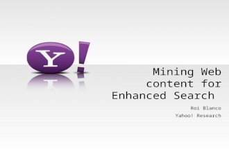 Mining Web content for Enhanced Search