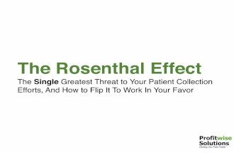 The Rosenthal Effect (ebook)- The Single Greatest Threat to Your Patient Collection Efforts & How to Flip It In Your Favor