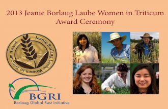 2013 Jeanie Borlaug Laube Women in Triticum Awards