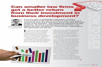 How smaller law firms can get a better return from business development
