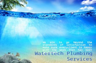 Watertech plumbing services