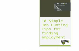 Job Hunt Tips