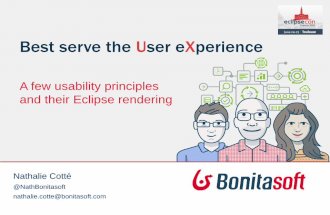 Eclipse Con - Best serve the User eXperience