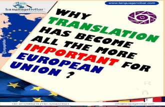 Why translation has become all the more important for european union