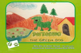 Pistachio, the green dog