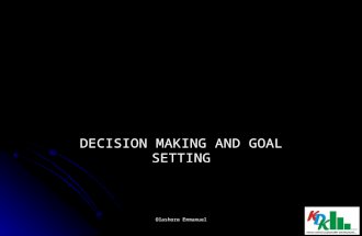 Decision making and goal setting emm