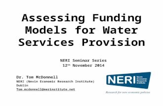 Neri seminar assessing funding models for water services provision