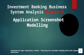 Application Screenshot Modelling, Module 9
