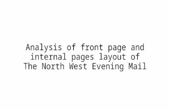 Analysis of The North West Evening Mail front and internal pages layout