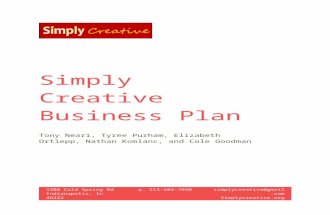 Simply Creative Written Business Plan