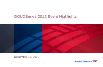 GOLDSeries 2012 Highlights