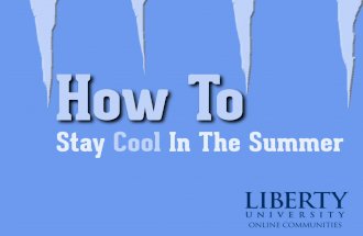 How To Stay Cool In The Summer