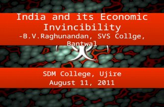 India and its economic invincibility b.v.r raghunandan